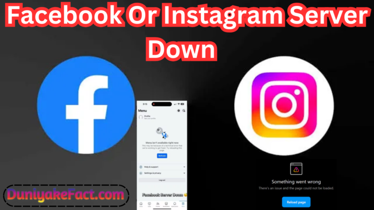 Facebook Or Instagram Server Down